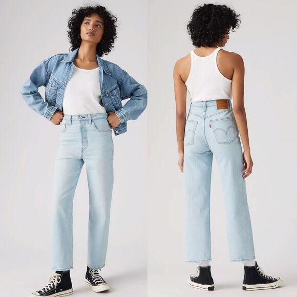 Levi's Denim - Levi's Ribcage Straight Ankle Jeans Light Wash 27